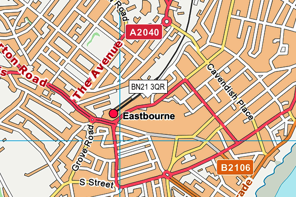 BN21 3QR map - OS VectorMap District (Ordnance Survey) BN21 3QR map - OS VectorMap District (Ordnance Survey)