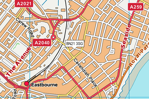 BN21 3SG map - OS VectorMap District (Ordnance Survey)