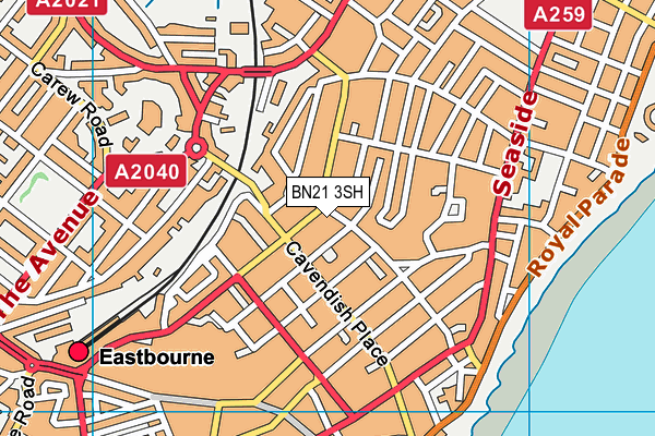 BN21 3SH map - OS VectorMap District (Ordnance Survey) BN21 3SH map - OS VectorMap District (Ordnance Survey)