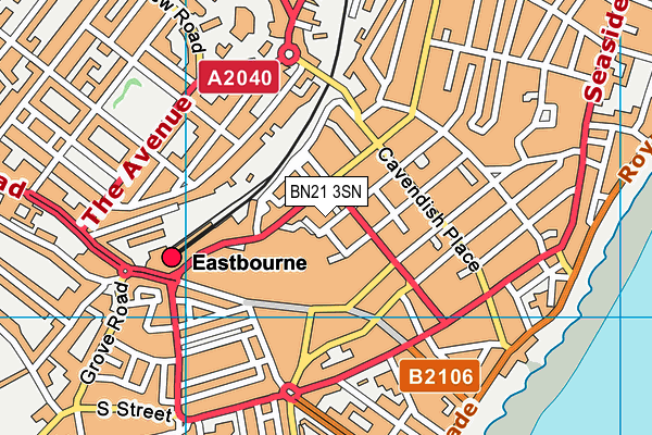 BN21 3SN map - OS VectorMap District (Ordnance Survey) BN21 3SN map - OS VectorMap District (Ordnance Survey)