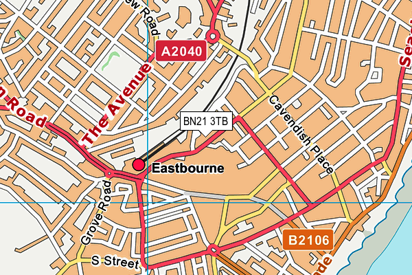 BN21 3TB map - OS VectorMap District (Ordnance Survey) BN21 3TB map - OS VectorMap District (Ordnance Survey)