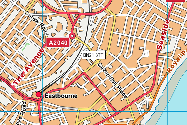 BN21 3TT map - OS VectorMap District (Ordnance Survey) BN21 3TT map - OS VectorMap District (Ordnance Survey)