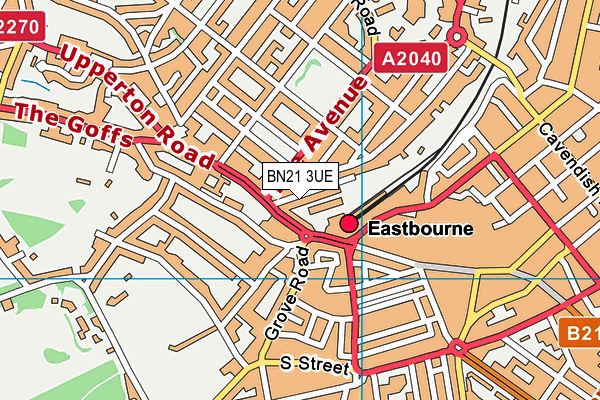 BN21 3UE map - OS VectorMap District (Ordnance Survey) BN21 3UE map - OS VectorMap District (Ordnance Survey)