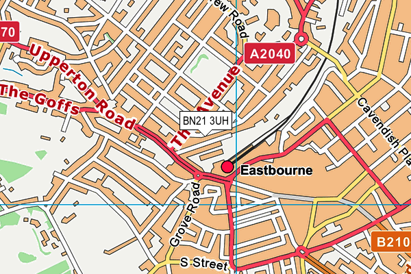 BN21 3UH map - OS VectorMap District (Ordnance Survey) BN21 3UH map - OS VectorMap District (Ordnance Survey)