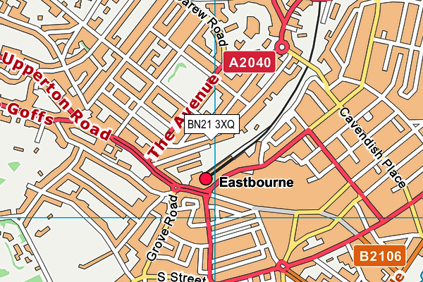 BN21 3XQ map - OS VectorMap District (Ordnance Survey) BN21 3XQ map - OS VectorMap District (Ordnance Survey)