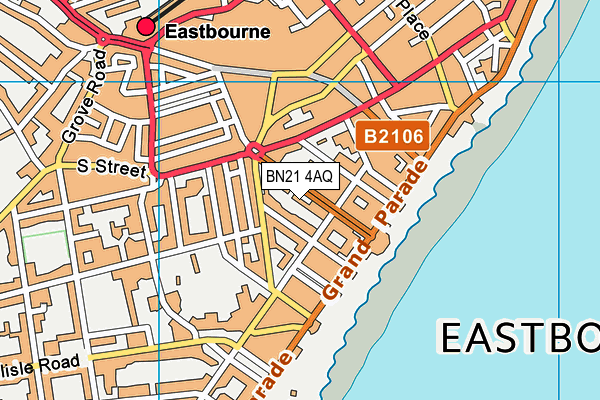 BN21 4AQ map - OS VectorMap District (Ordnance Survey)