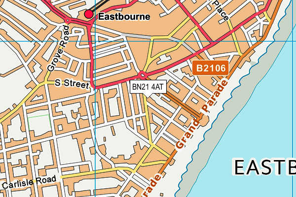 BN21 4AT map - OS VectorMap District (Ordnance Survey) BN21 4AT map - OS VectorMap District (Ordnance Survey)
