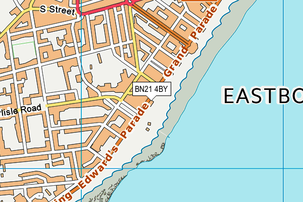 BN21 4BY map - OS VectorMap District (Ordnance Survey)