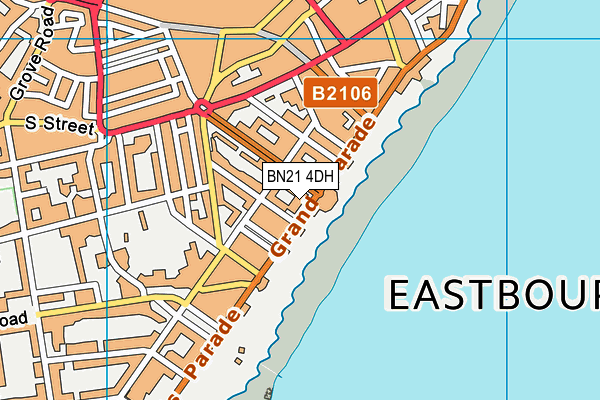 BN21 4DH map - OS VectorMap District (Ordnance Survey) BN21 4DH map - OS VectorMap District (Ordnance Survey)