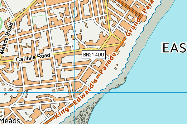 BN21 4DU map - OS VectorMap District (Ordnance Survey) BN21 4DU map - OS VectorMap District (Ordnance Survey)