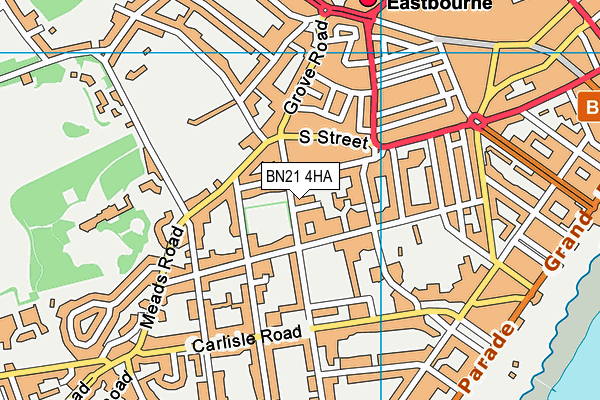BN21 4HA map - OS VectorMap District (Ordnance Survey) BN21 4HA map - OS VectorMap District (Ordnance Survey)