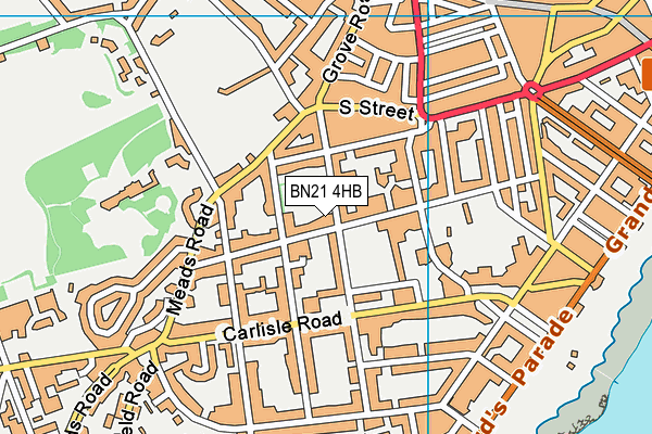 BN21 4HB map - OS VectorMap District (Ordnance Survey) BN21 4HB map - OS VectorMap District (Ordnance Survey)