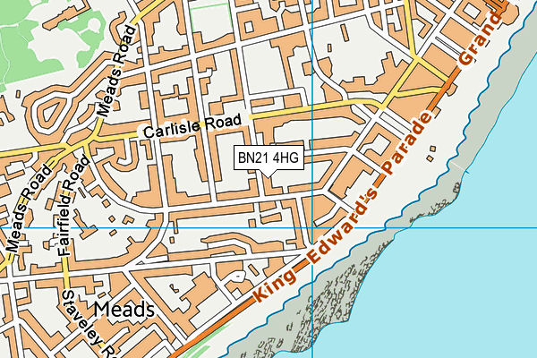 BN21 4HG map - OS VectorMap District (Ordnance Survey) BN21 4HG map - OS VectorMap District (Ordnance Survey)