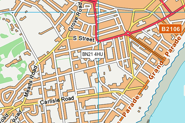 BN21 4HU map - OS VectorMap District (Ordnance Survey) BN21 4HU map - OS VectorMap District (Ordnance Survey)
