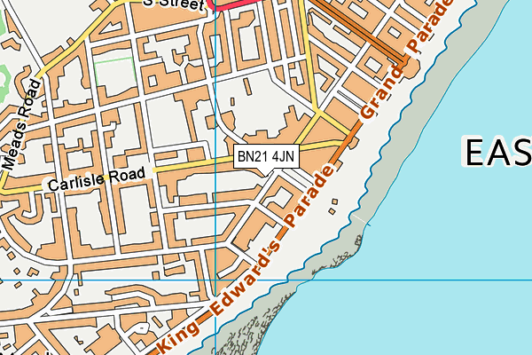 BN21 4JN map - OS VectorMap District (Ordnance Survey) BN21 4JN map - OS VectorMap District (Ordnance Survey)