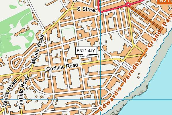 BN21 4JY map - OS VectorMap District (Ordnance Survey) BN21 4JY map - OS VectorMap District (Ordnance Survey)