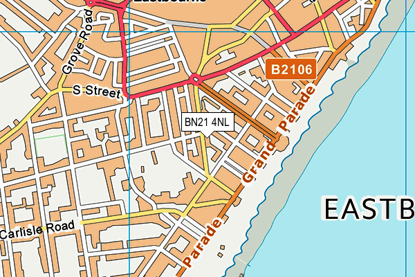 BN21 4NL map - OS VectorMap District (Ordnance Survey) BN21 4NL map - OS VectorMap District (Ordnance Survey)