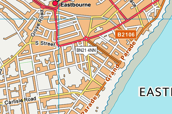 BN21 4NN map - OS VectorMap District (Ordnance Survey) BN21 4NN map - OS VectorMap District (Ordnance Survey)