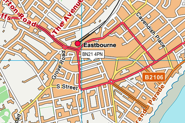 BN21 4PN map - OS VectorMap District (Ordnance Survey) BN21 4PN map - OS VectorMap District (Ordnance Survey)