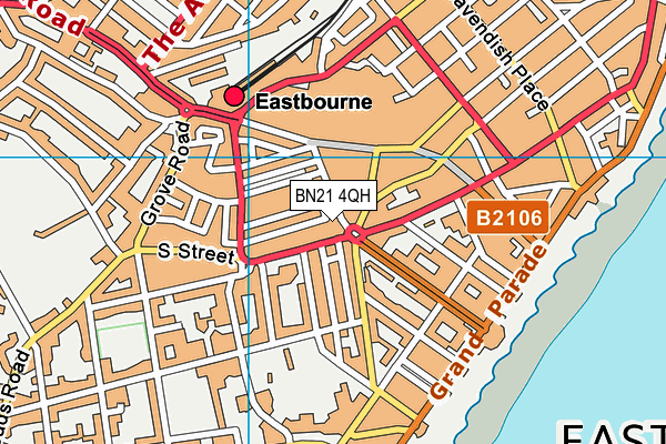 BN21 4QH map - OS VectorMap District (Ordnance Survey) BN21 4QH map - OS VectorMap District (Ordnance Survey)