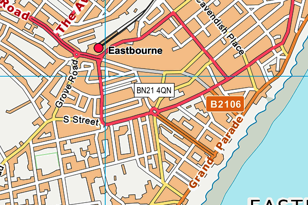 BN21 4QN map - OS VectorMap District (Ordnance Survey) BN21 4QN map - OS VectorMap District (Ordnance Survey)