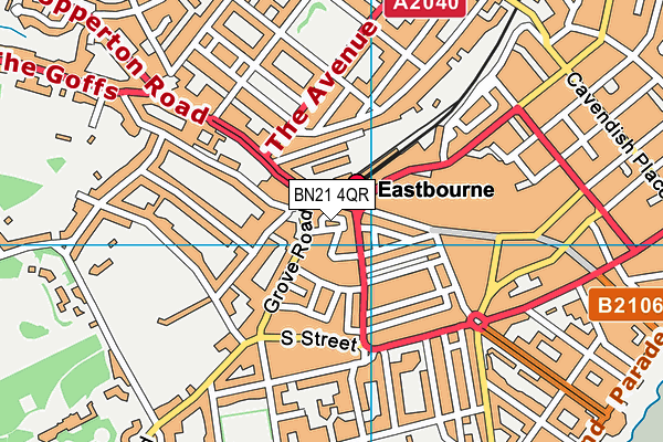 BN21 4QR map - OS VectorMap District (Ordnance Survey)