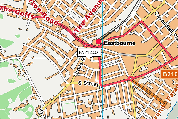 BN21 4QX map - OS VectorMap District (Ordnance Survey) BN21 4QX map - OS VectorMap District (Ordnance Survey)