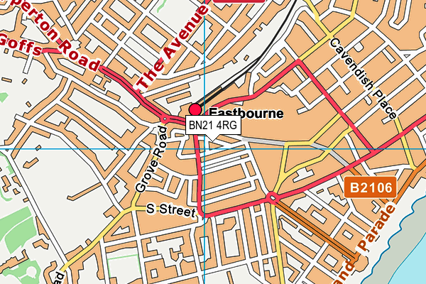 BN21 4RG map - OS VectorMap District (Ordnance Survey) BN21 4RG map - OS VectorMap District (Ordnance Survey)