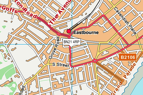 BN21 4RP map - OS VectorMap District (Ordnance Survey)