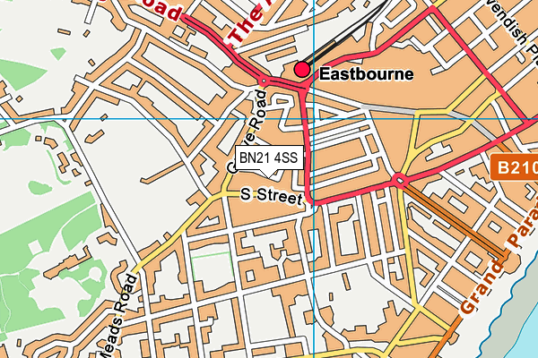 BN21 4SS map - OS VectorMap District (Ordnance Survey) BN21 4SS map - OS VectorMap District (Ordnance Survey)
