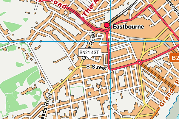 BN21 4ST map - OS VectorMap District (Ordnance Survey) BN21 4ST map - OS VectorMap District (Ordnance Survey)