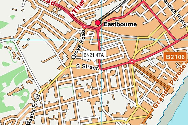 BN21 4TA map - OS VectorMap District (Ordnance Survey) BN21 4TA map - OS VectorMap District (Ordnance Survey)