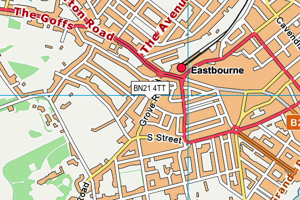 BN21 4TT map - OS VectorMap District (Ordnance Survey) BN21 4TT map - OS VectorMap District (Ordnance Survey)