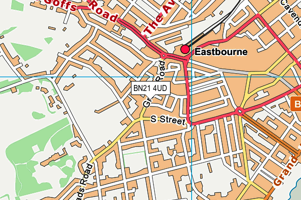 BN21 4UD map - OS VectorMap District (Ordnance Survey) BN21 4UD map - OS VectorMap District (Ordnance Survey)