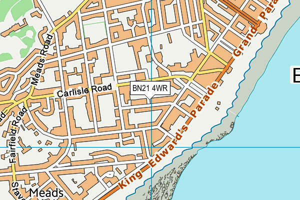 BN21 4WR map - OS VectorMap District (Ordnance Survey) BN21 4WR map - OS VectorMap District (Ordnance Survey)