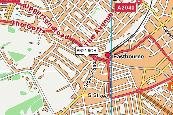 BN21 9QH map - OS VectorMap District (Ordnance Survey) BN21 9QH map - OS VectorMap District (Ordnance Survey)