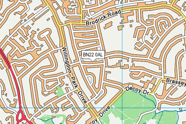 BN22 0AL map - OS VectorMap District (Ordnance Survey) BN22 0AL map - OS VectorMap District (Ordnance Survey)