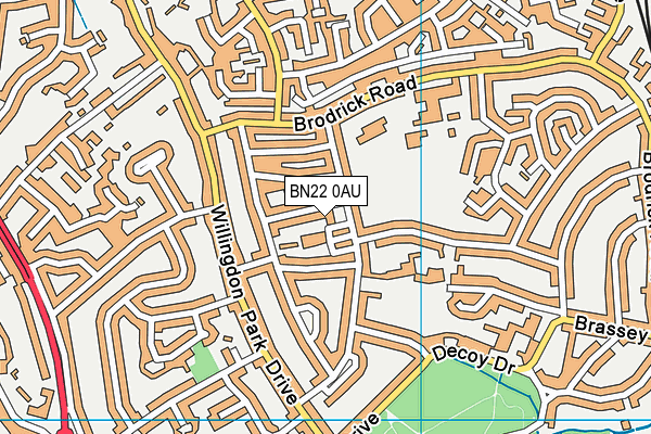 BN22 0AU map - OS VectorMap District (Ordnance Survey) BN22 0AU map - OS VectorMap District (Ordnance Survey)