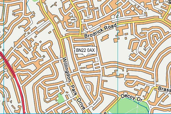 BN22 0AX map - OS VectorMap District (Ordnance Survey) BN22 0AX map - OS VectorMap District (Ordnance Survey)