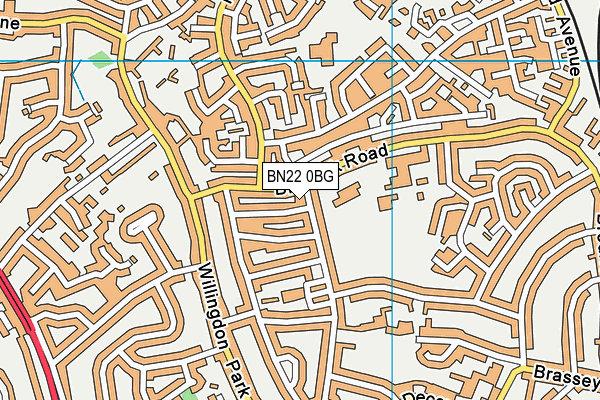 BN22 0BG map - OS VectorMap District (Ordnance Survey) BN22 0BG map - OS VectorMap District (Ordnance Survey)