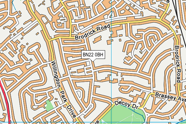 BN22 0BH map - OS VectorMap District (Ordnance Survey) BN22 0BH map - OS VectorMap District (Ordnance Survey)