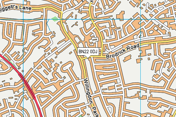 BN22 0DJ map - OS VectorMap District (Ordnance Survey) BN22 0DJ map - OS VectorMap District (Ordnance Survey)