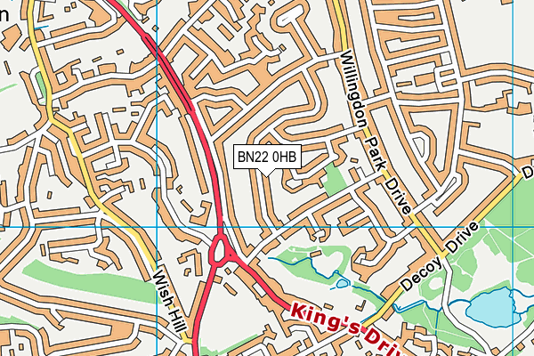 BN22 0HB map - OS VectorMap District (Ordnance Survey) BN22 0HB map - OS VectorMap District (Ordnance Survey)