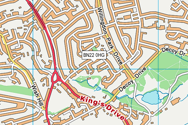 BN22 0HG map - OS VectorMap District (Ordnance Survey) BN22 0HG map - OS VectorMap District (Ordnance Survey)