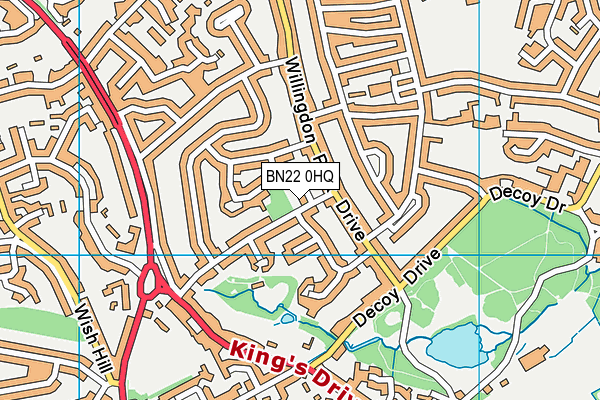 BN22 0HQ map - OS VectorMap District (Ordnance Survey) BN22 0HQ map - OS VectorMap District (Ordnance Survey)