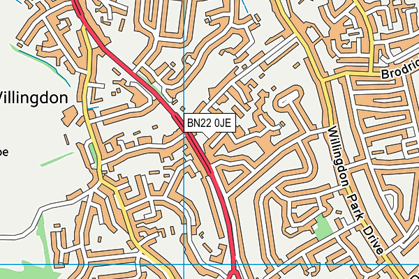 BN22 0JE map - OS VectorMap District (Ordnance Survey) BN22 0JE map - OS VectorMap District (Ordnance Survey)
