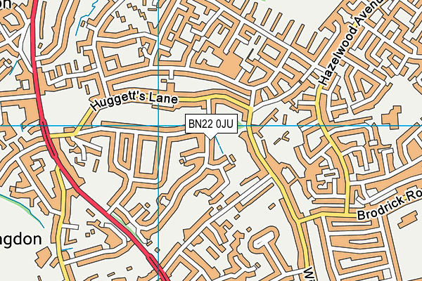BN22 0JU map - OS VectorMap District (Ordnance Survey) BN22 0JU map - OS VectorMap District (Ordnance Survey)