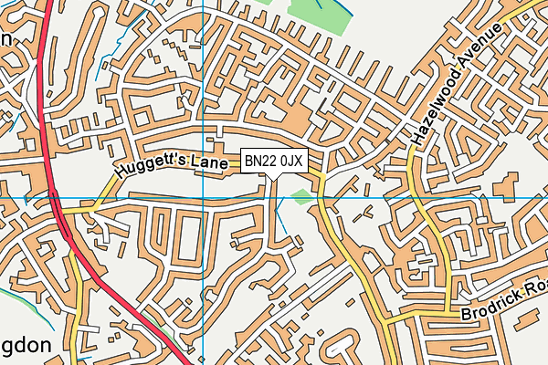 BN22 0JX map - OS VectorMap District (Ordnance Survey) BN22 0JX map - OS VectorMap District (Ordnance Survey)