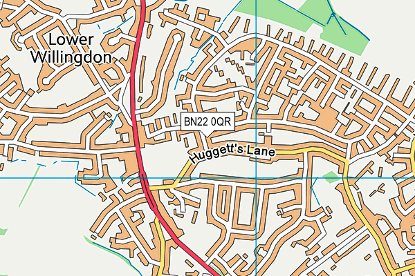 BN22 0QR map - OS VectorMap District (Ordnance Survey) BN22 0QR map - OS VectorMap District (Ordnance Survey)
