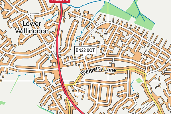 BN22 0QT map - OS VectorMap District (Ordnance Survey) BN22 0QT map - OS VectorMap District (Ordnance Survey)